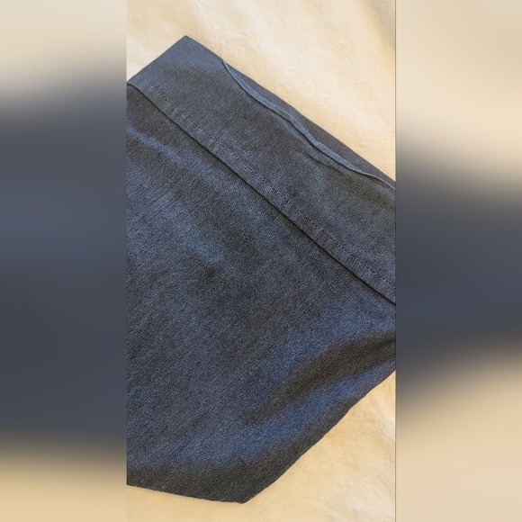 Elle Wide Leg Low Rise Dark Blue Denim Jeans Size 8 - Picture 8 of 13